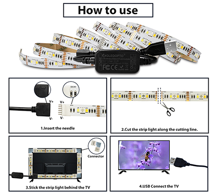 5V rgb led strip light controller