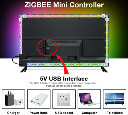 5V rgb led strip light controller