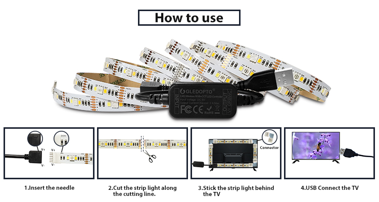 5V rgb led strip light controller