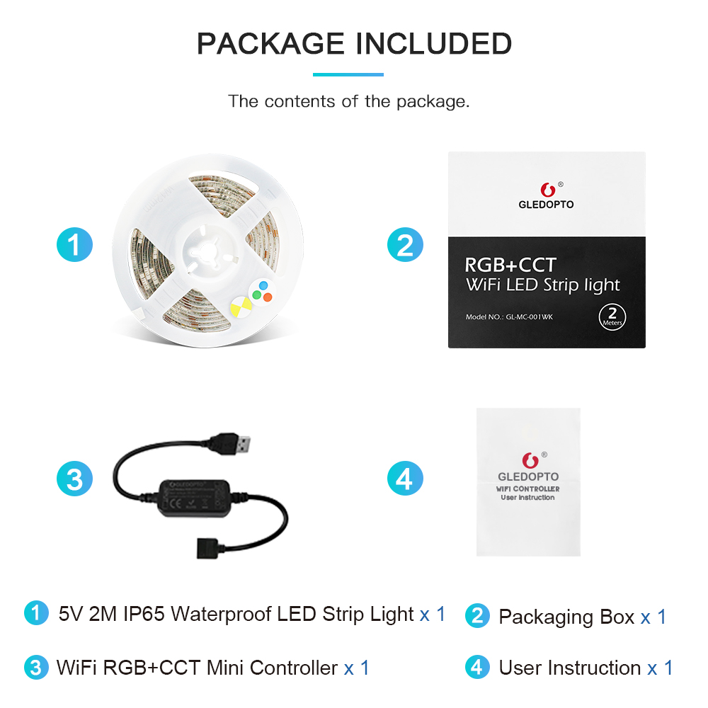 RGBCCT wifi controller led strip