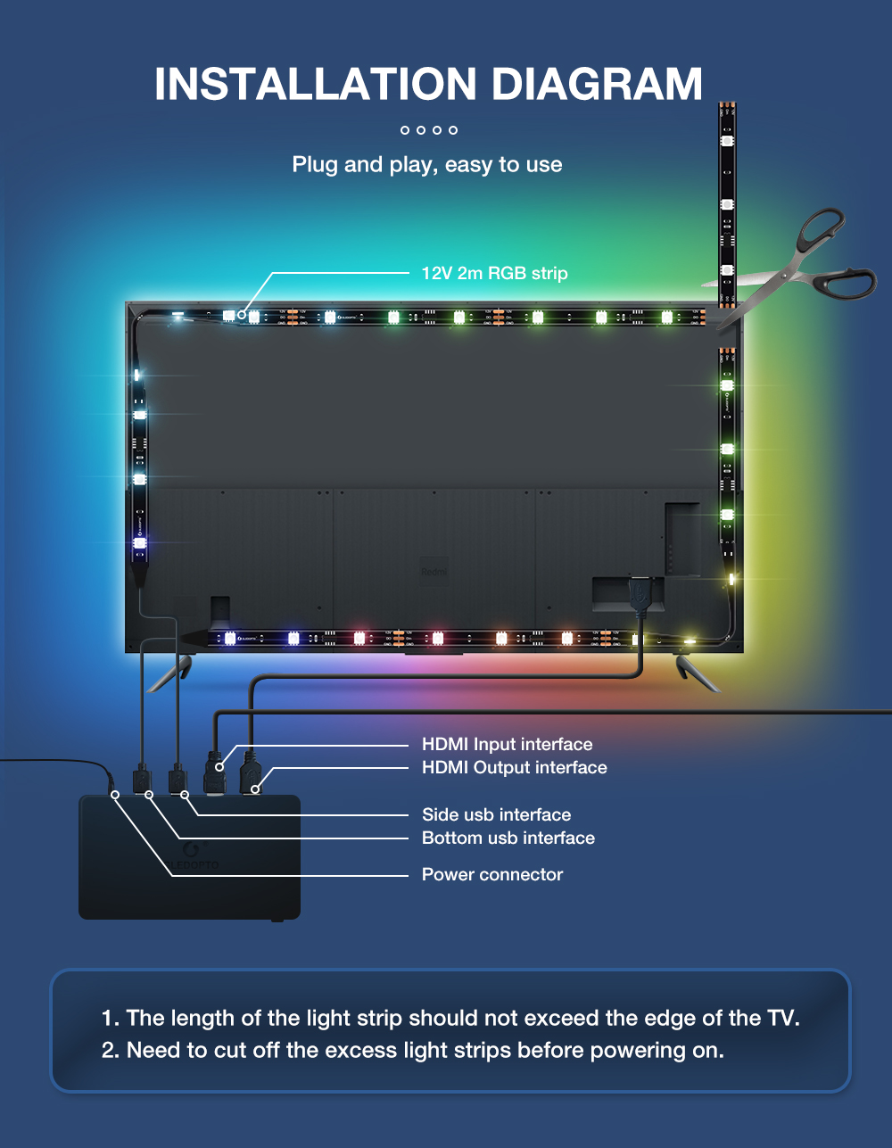 music rgb led strip light