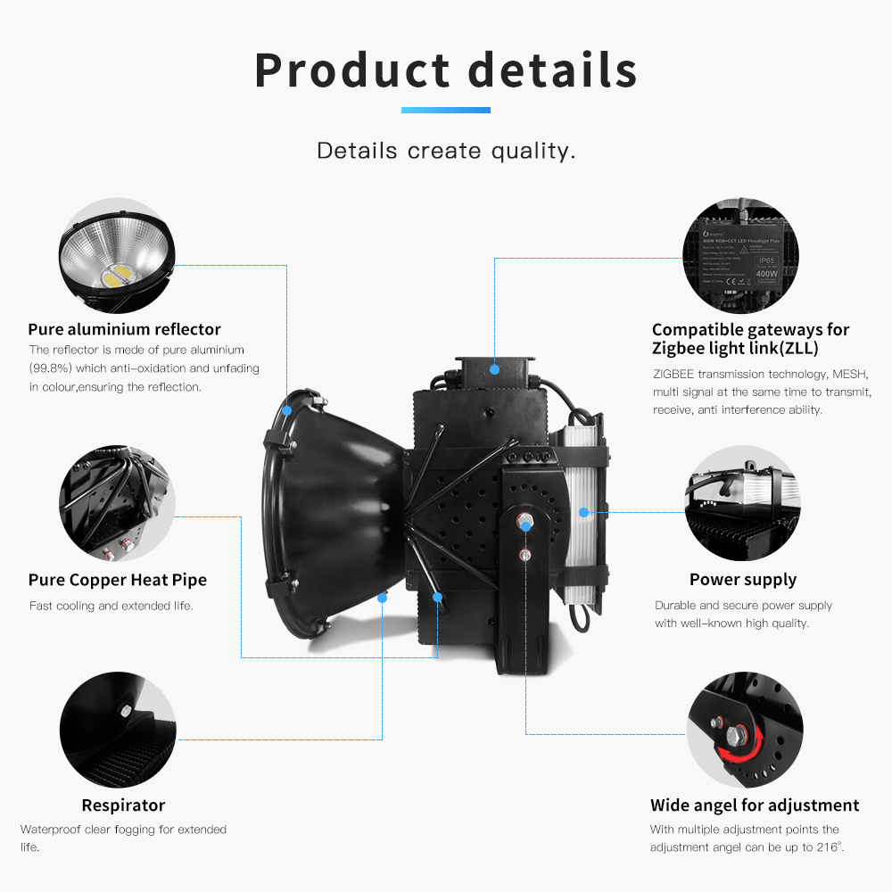 rgb led flood light 400W