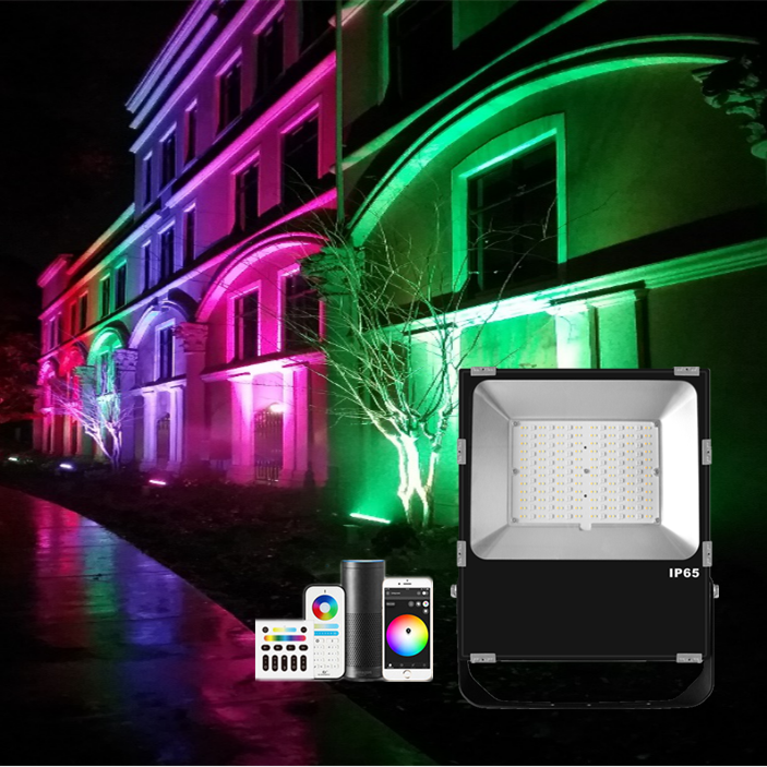 smart zigbee 100W rgb led flood light