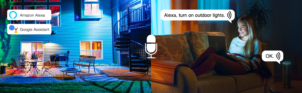 RGB smart outdoor focus light