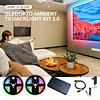 Gledopto LED TV Backlight Kit, RGBIC 4M LED Strip Light for TV Computer Monitor Compatible Work with WiFi Tuya Music Sync