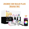 Best Smart Lights 6 Zone RF Remote Controlling No Need ZigBee Bridge Smart Bulbs Google Home Compatible Gledopto Starter Kit
