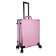pink makeup case with combination lock