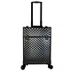 black rolling cosmetic makeup case