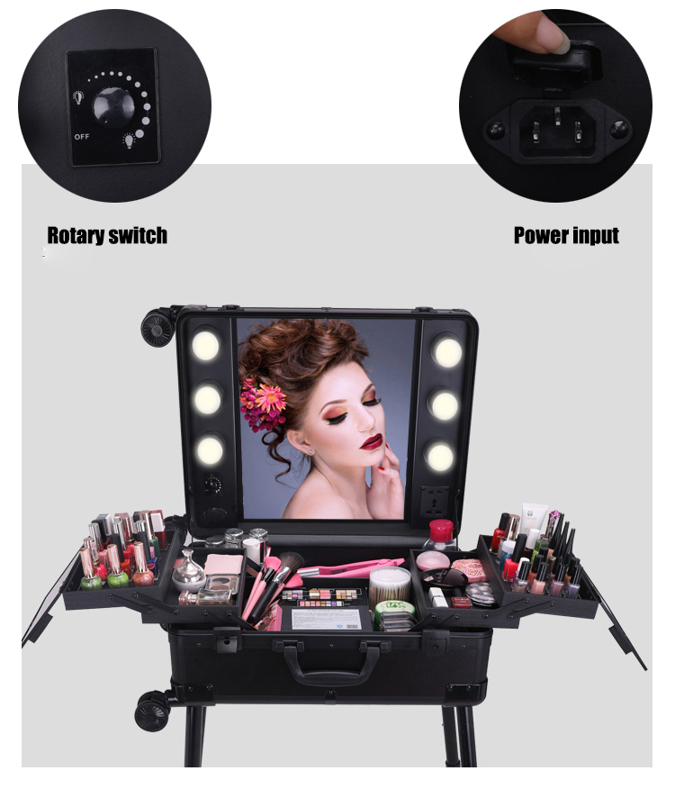 makeup case with combination lock