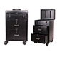 large rolling makeup case with drawers