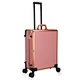 rose golden makeup case with combination lock
