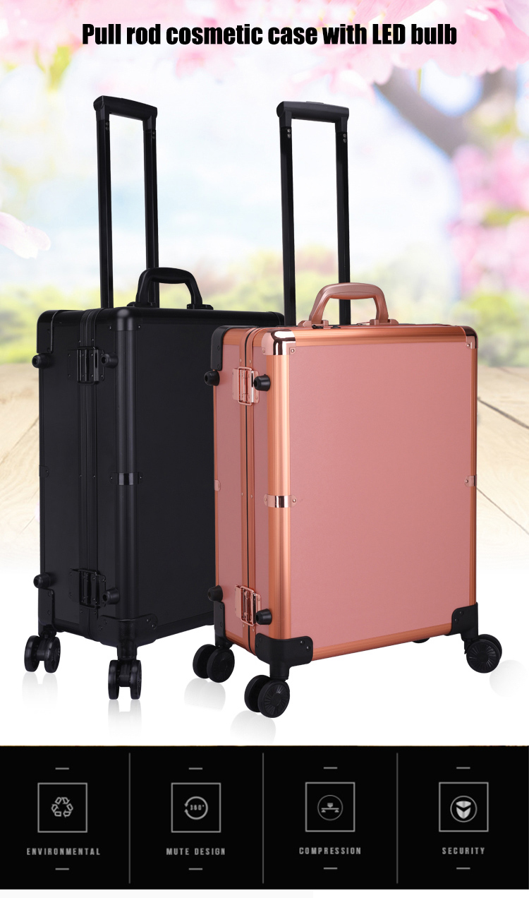 makeup case with combination lock