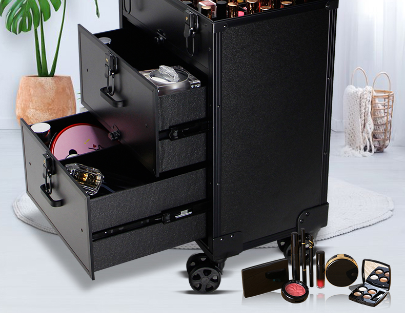 train case with drawers