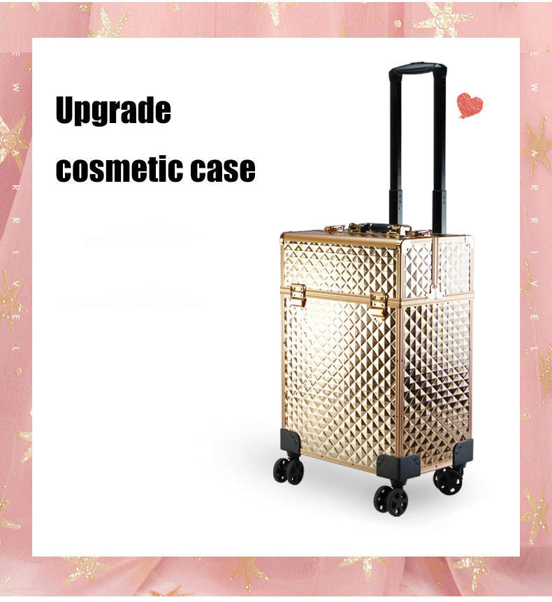 rolling cosmetic makeup case