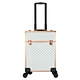 White rolling cosmetic makeup case