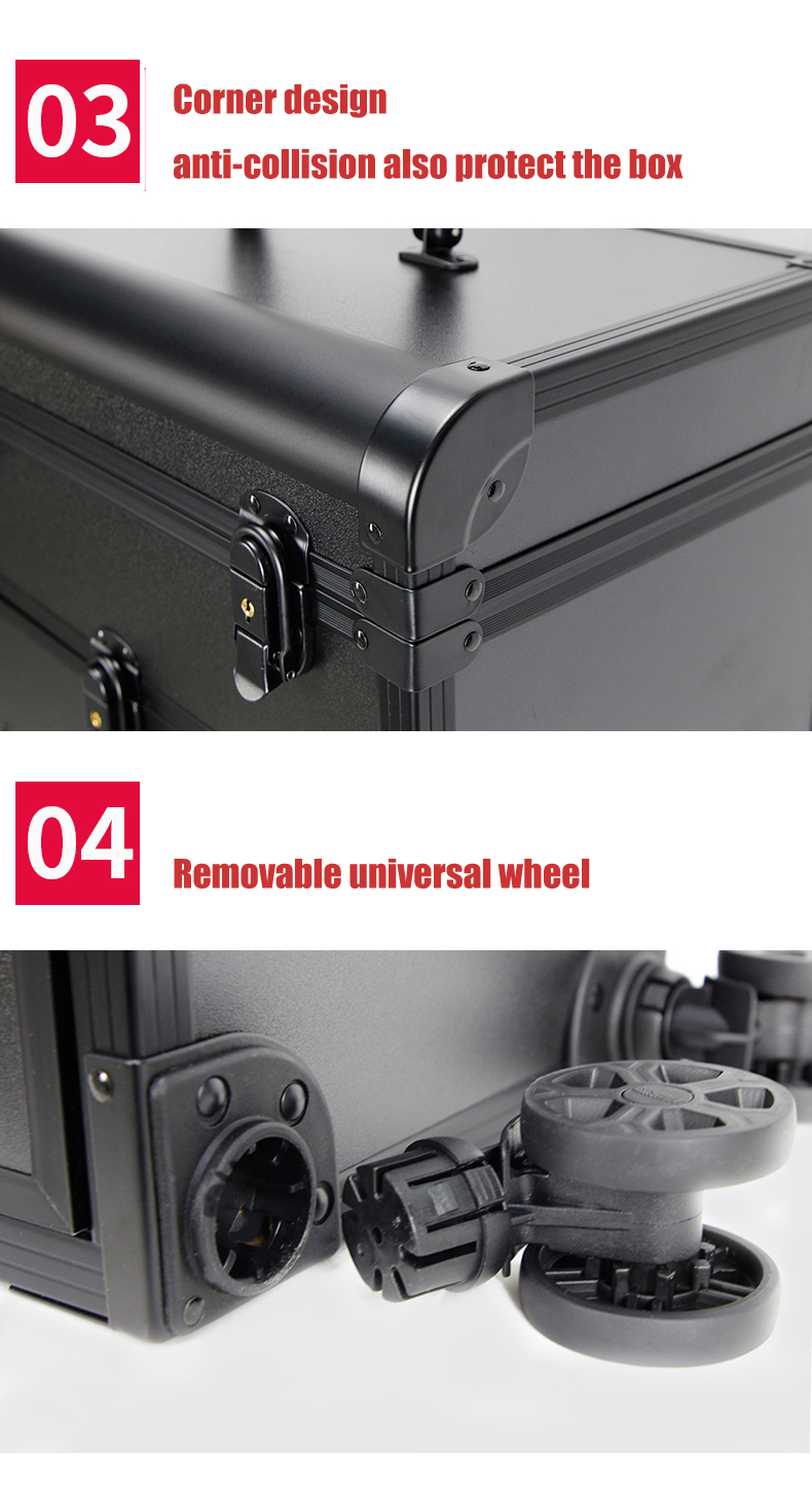 train case with drawers