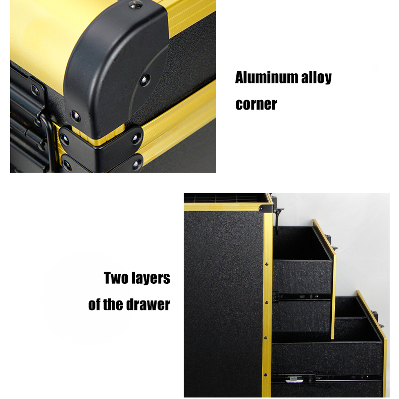 rolling trolley makeup case