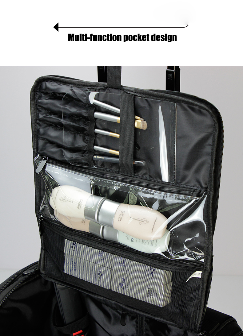 makeup suitcase with wheels