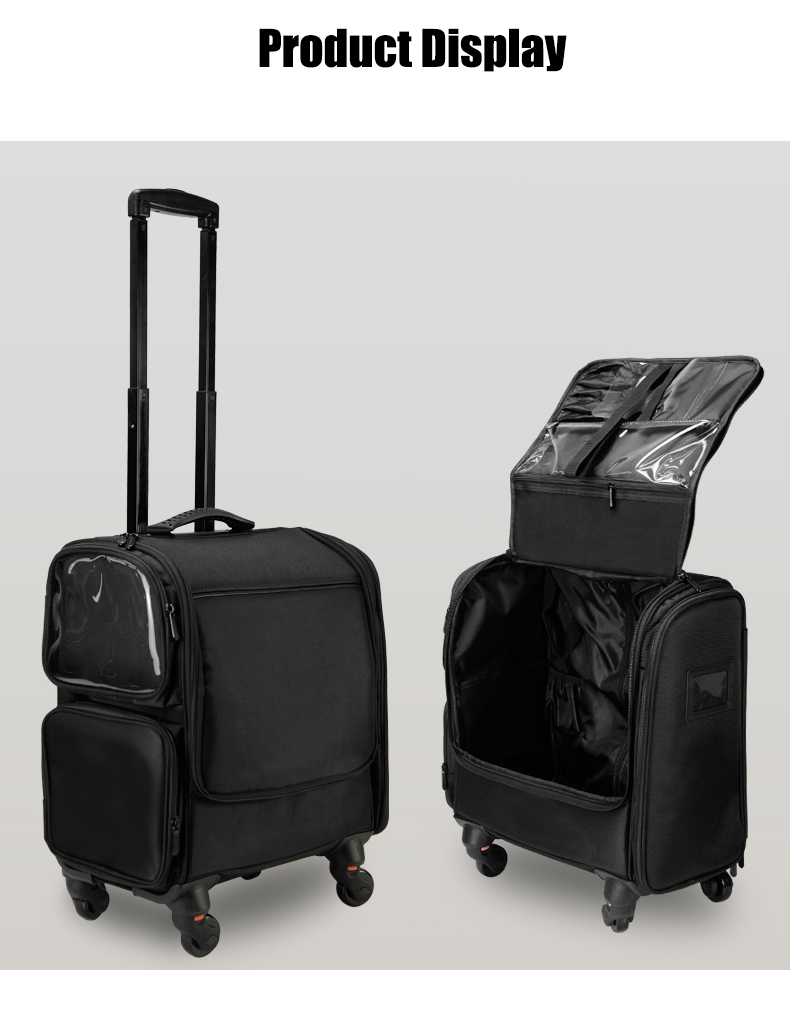 Oxford Professional Makeup Suitcase with Wheels detail 12