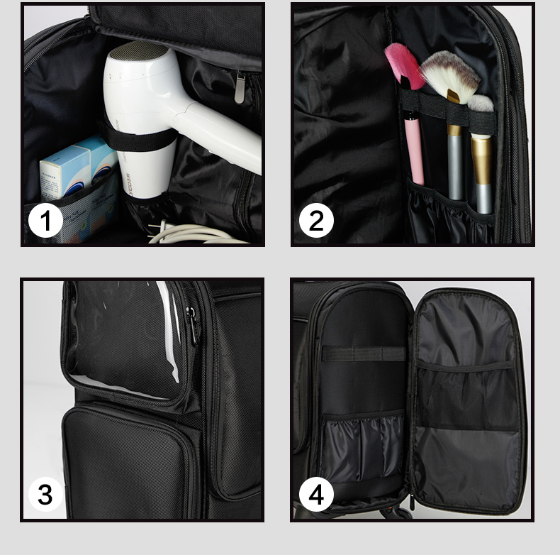 makeup suitcase with wheels