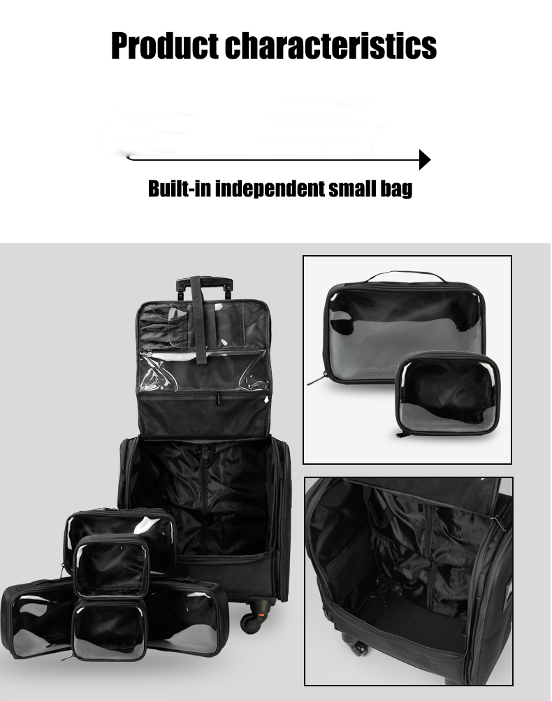 makeup suitcase with wheels