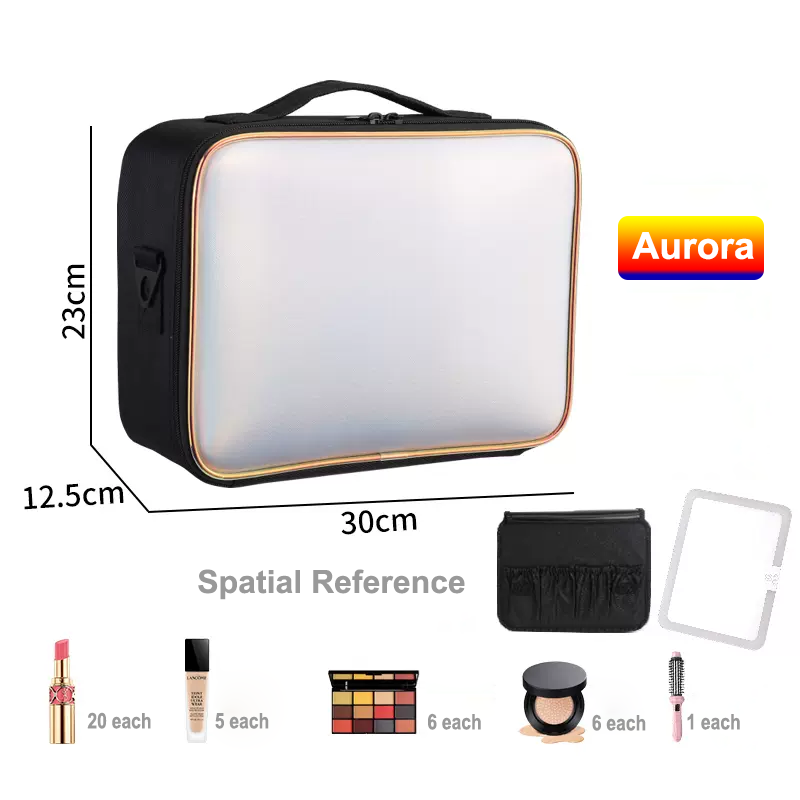 PU Cosmetics Train Case with Removeable LED Lighted Mirror detail 21
