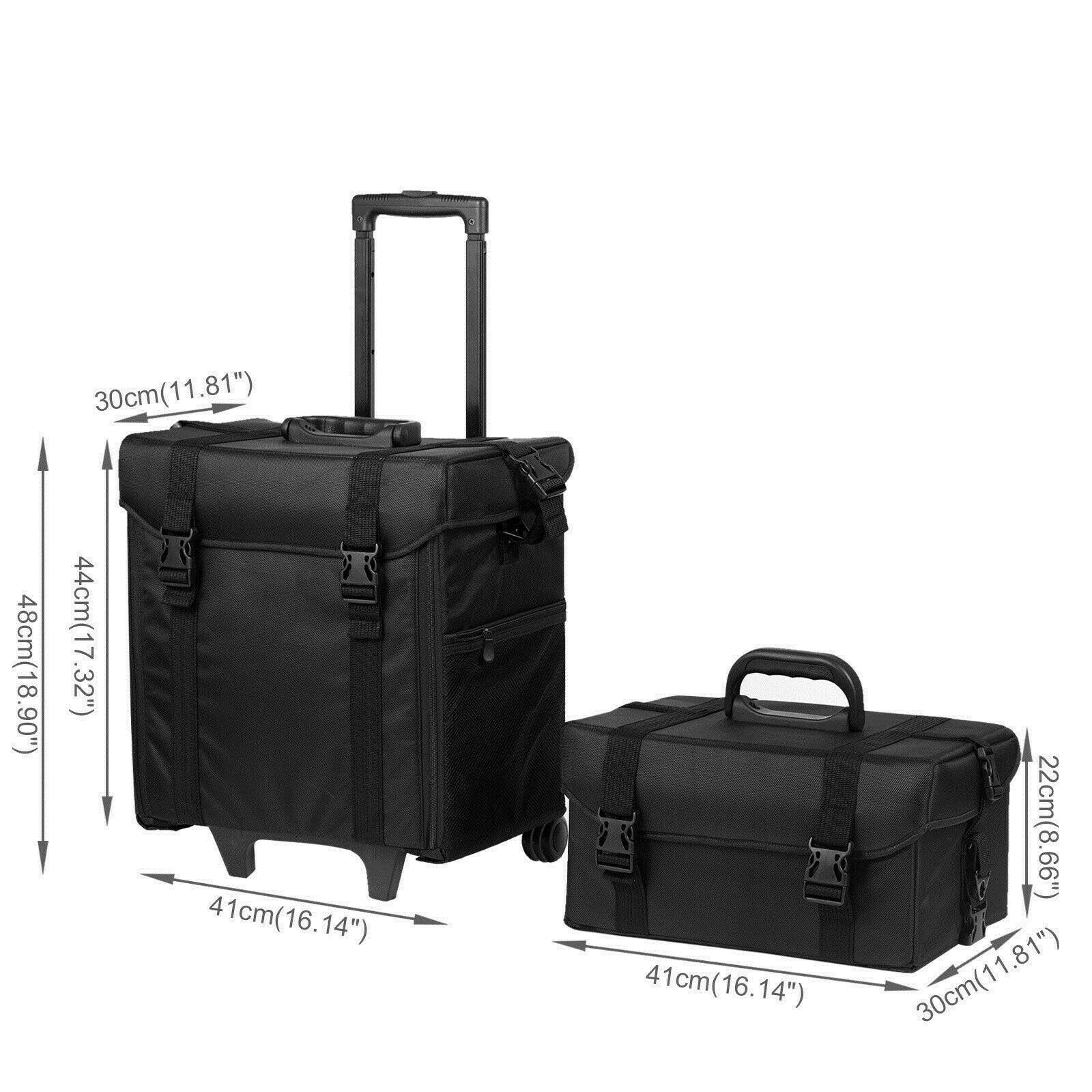 Professional Makeup Case on Wheels size