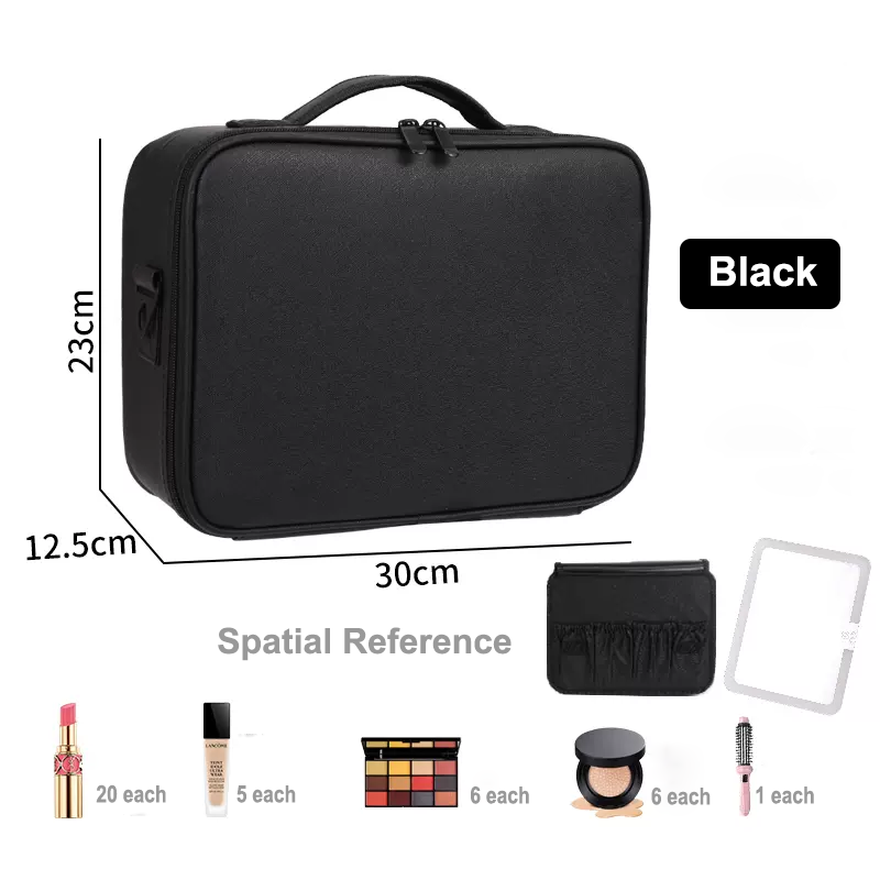 PU Cosmetics Train Case with Removeable LED Lighted Mirror detail 24