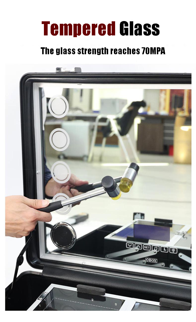 Lighted Makeup Case HD Mirror