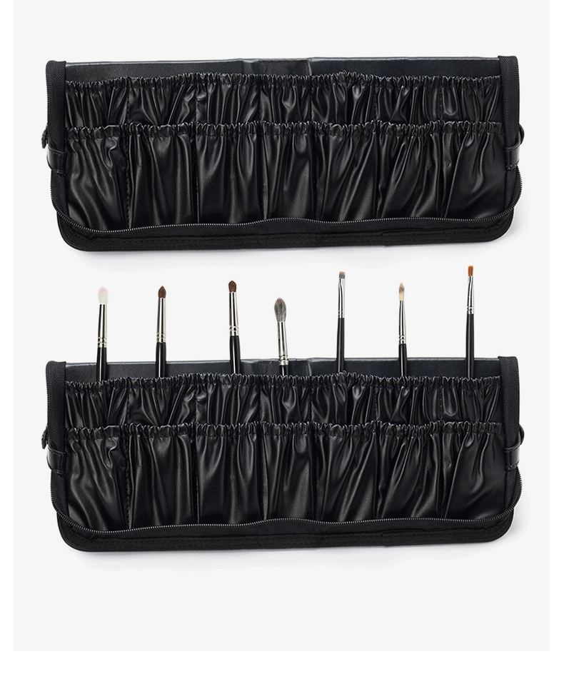 PU Professional Makeup Brush Bag Foldable Makeup Brush Bag detail 04