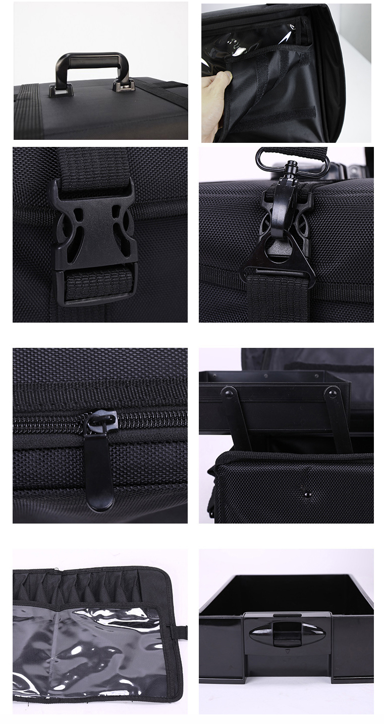 Professional Makeup Case on Wheels details 03