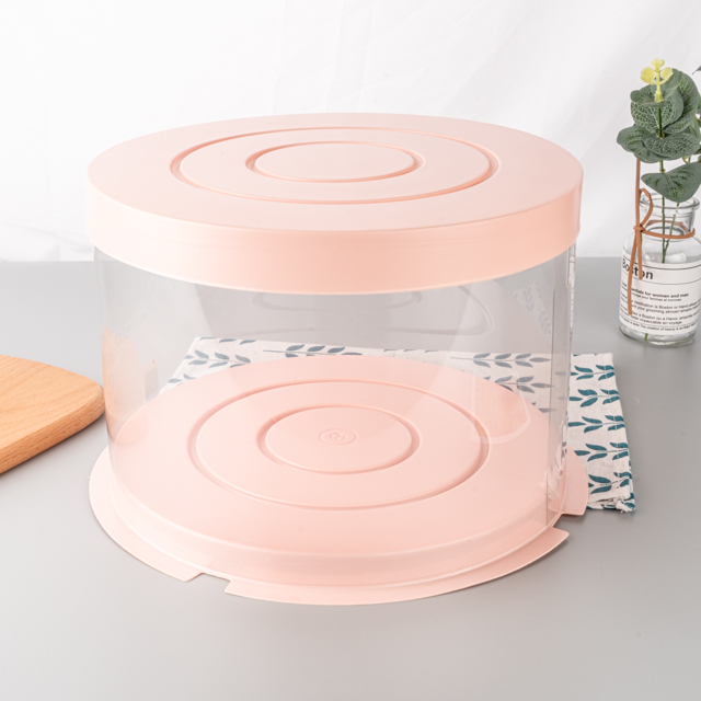 Bulk Wholesale  Recyclable Plastic Clear Cake Box Round