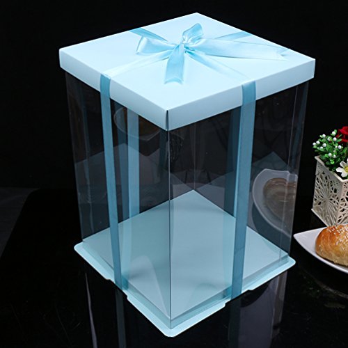 Wholesale Custom Clear Foldable PET Cake Box Transparent Cake Packaging Customized OEM Clear Plastic Sheet Recyclable Accept