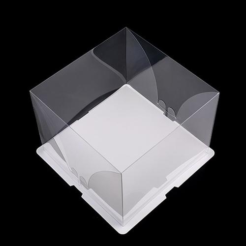 Custom Logo Foldable PET Clear Cake Plastic Packaging Boxes