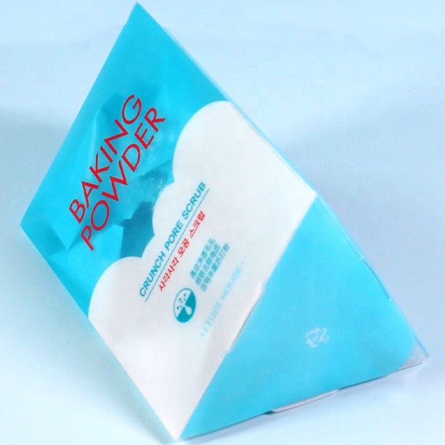Customized Shaped Triangle Transparent Printing Plastic PET Packaging Box For Cosmetic Scrub Remover Cream