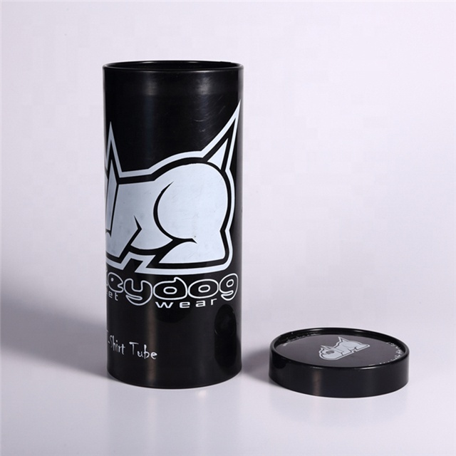 xilong clear plastic cylinder tube packaging for T-shirt