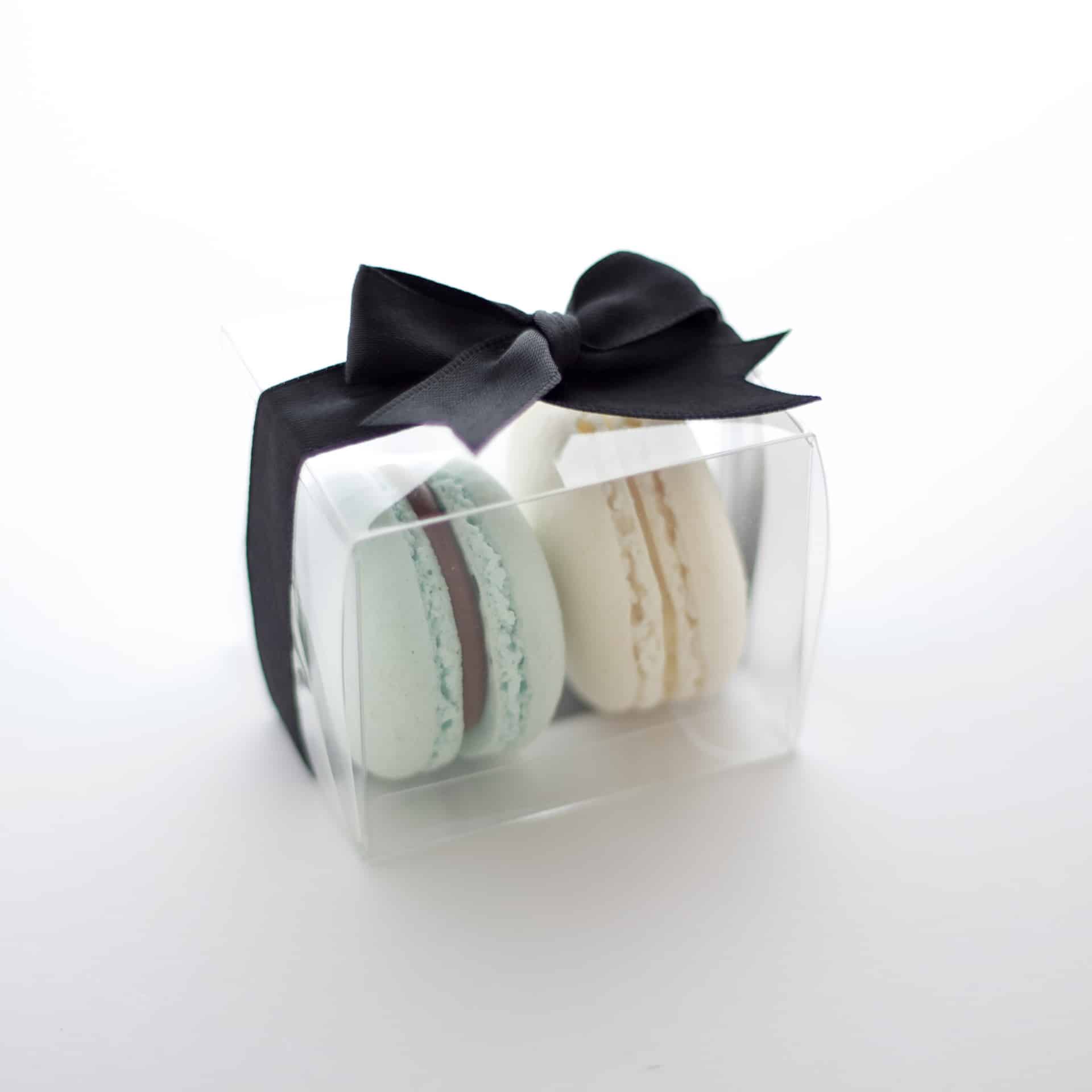 Wholesale Macaron Packaging Folding Transparent Plastic Clear Box
