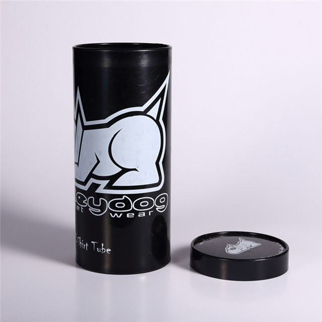 round plastic pvc box gift packaging, t-shirt cylinder pvc packaging, silk screen printing round plastic box with lid