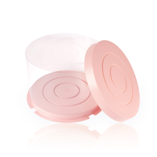 Hot sale clear PET round cake packaging box plastic custom packaging