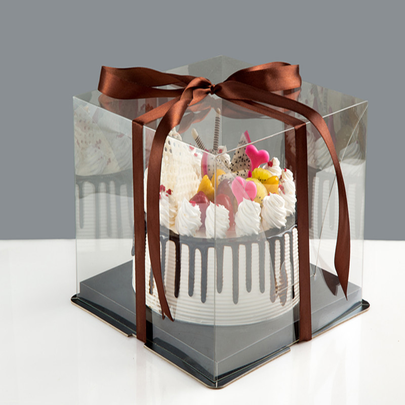 High Quality Luxury Transparent Customized PVC Box For Cakes