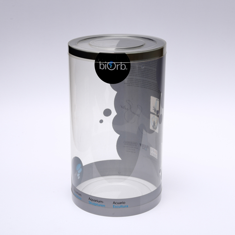 Custom Printed Round Aceatate Plastic PVC Clear Tube with Lid