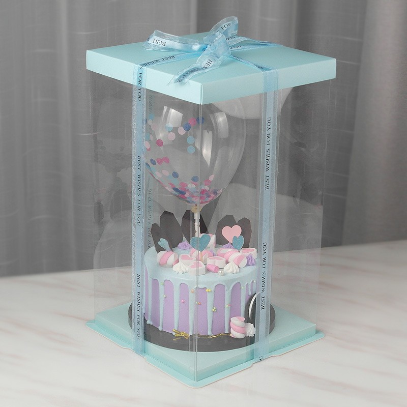 Custom PET PP Plastic Clear Packaging Boxes High Quality PET Transparent Clear Plastic Cheese Cake Box