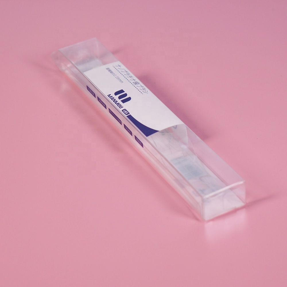 Custom China Factory Price Plastic Clear Folding PET Box with LOGO Print For Pen