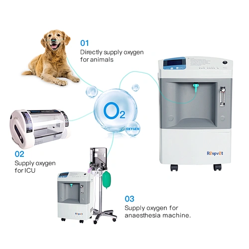 Anesthesia Machine Portable Surgical Instruments 10lpm Veterinary Oxygen Concentrator