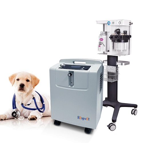 LONGFIAN Vet Ventilator Machine Pet Clinic Usage Oxygen Concentrator and Animal Cage