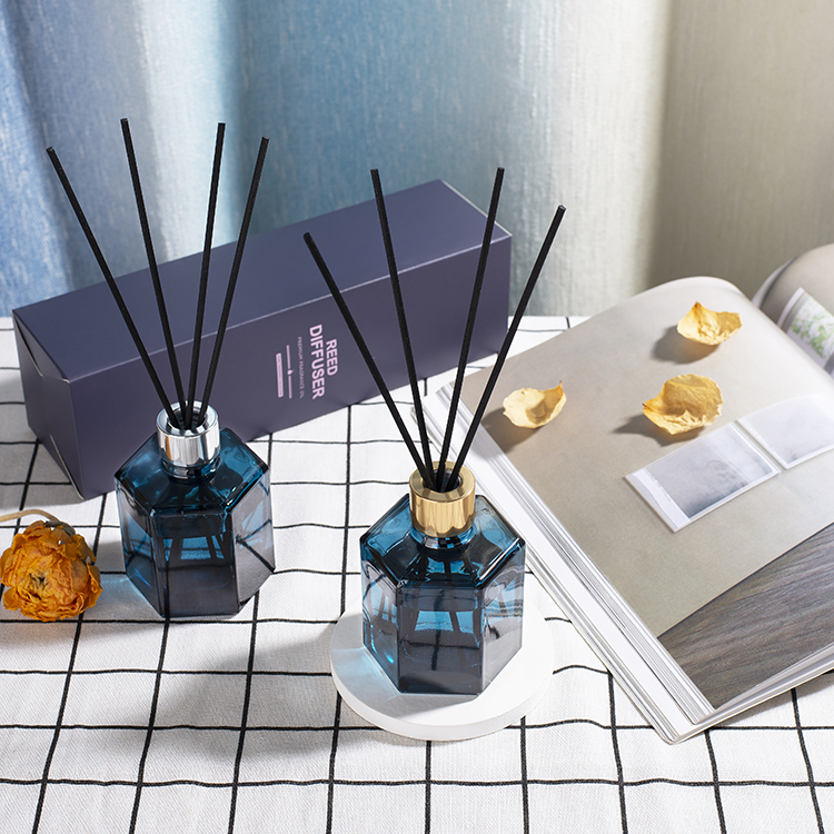 hexagonal diffuser glass bottle