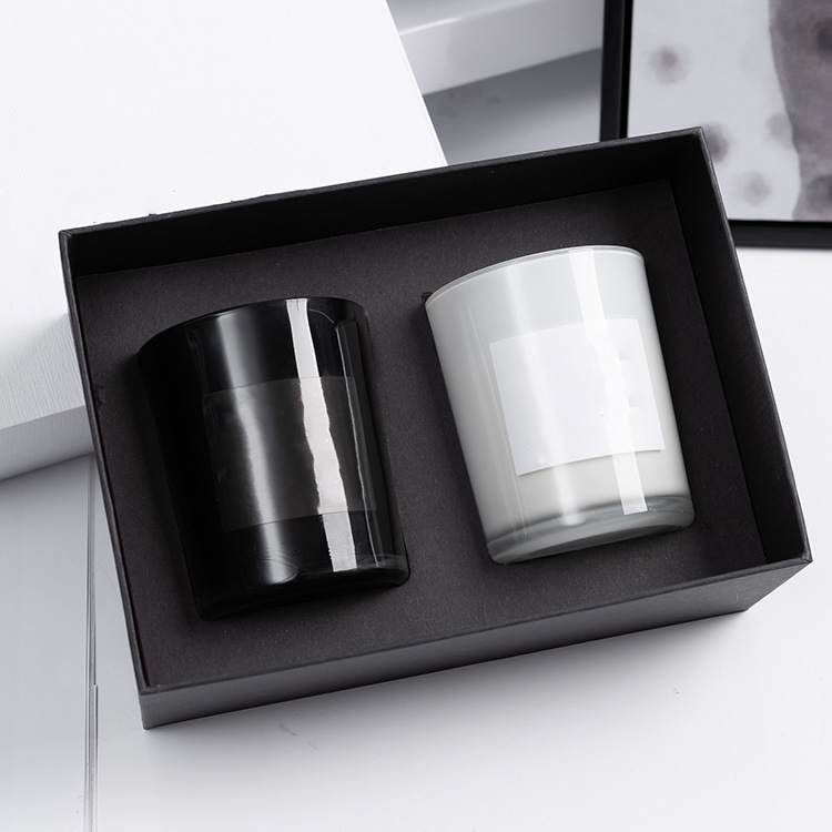 white candle jar