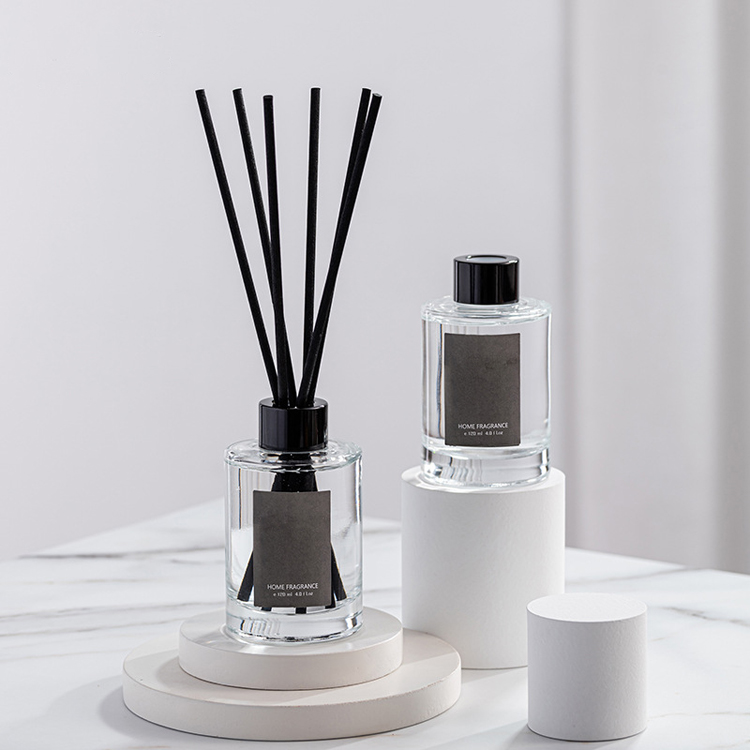 transparent diffuser glass bottle