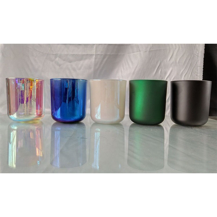 iridescent candle jar