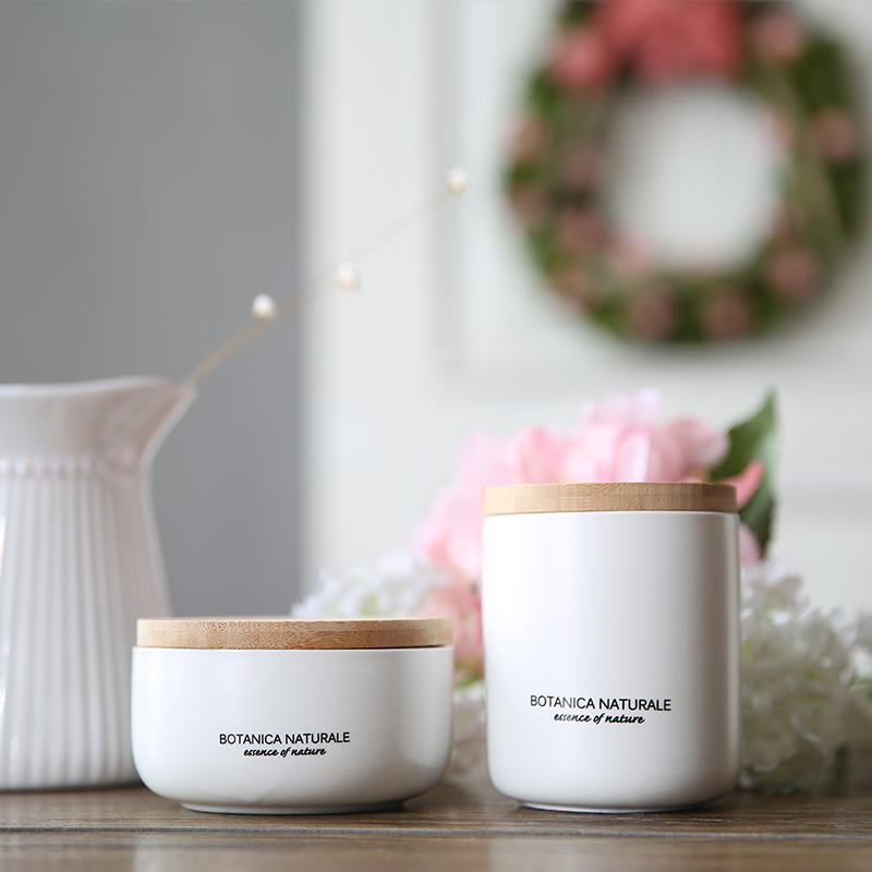 ceramic candle jar with lid